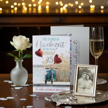 Karten zur Silberhochzeit