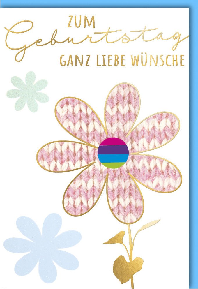 Geburtstagskarte: Eleganter Glitzer & Folienprägung – Liebevolle Wünsche für Erwachsene, Kinder & Frauen, inkl. Kuvert