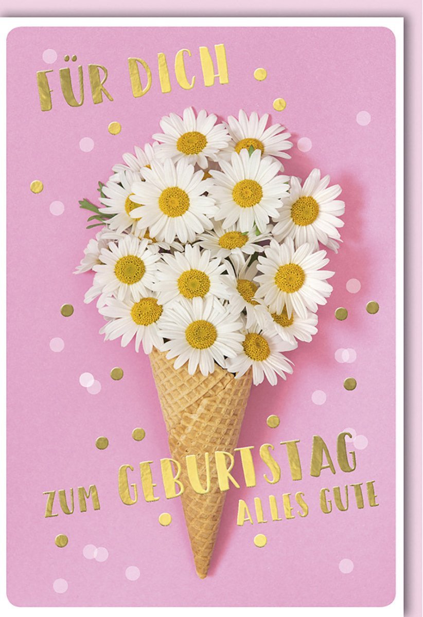 Geburtstagskarte für Frauen – Elegantes Design mit Folienprägung und herzlicher Botschaft, inklusive Kuvert für besondere Wünsche