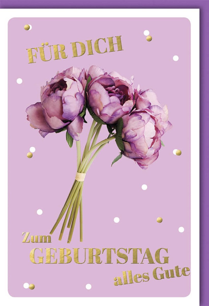 Geburtstagskarte Elegant mit Folienprägung – Herzliche Glückwünsche & tiefe Zuneigung für unvergessliche Freude mit Kuvert