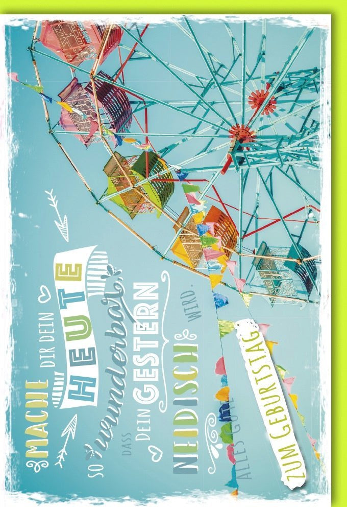 Geburtstagskarte: Lebensfreude & Inspiration – Einzigartiges Design mit Spruch, für unvergessliche Momente