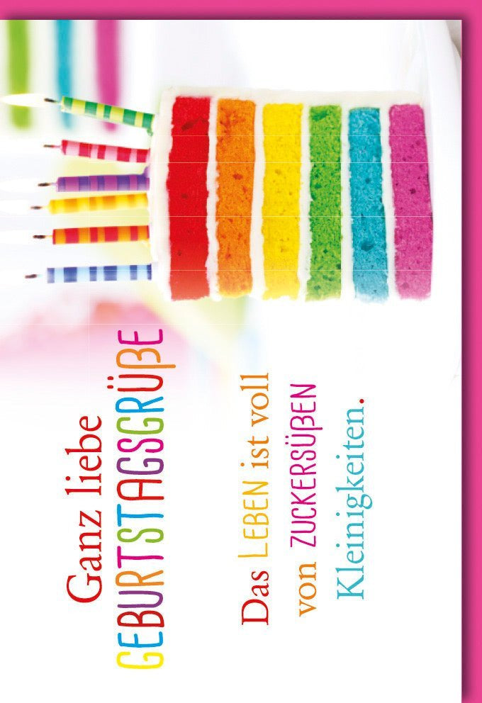 Geburtstagskarte mit farblich passendem Kuvert – Freude & süße Überraschungen, liebevolle Umarmung für besondere Glücksmomente