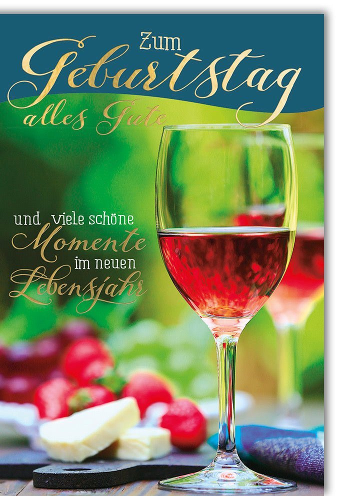 Geburtstagskarte mit Kuvert: Herzliche Glücksmomente & Folienprägung – Elegante Wünsche für ein freudenreiches neues Lebensjahr