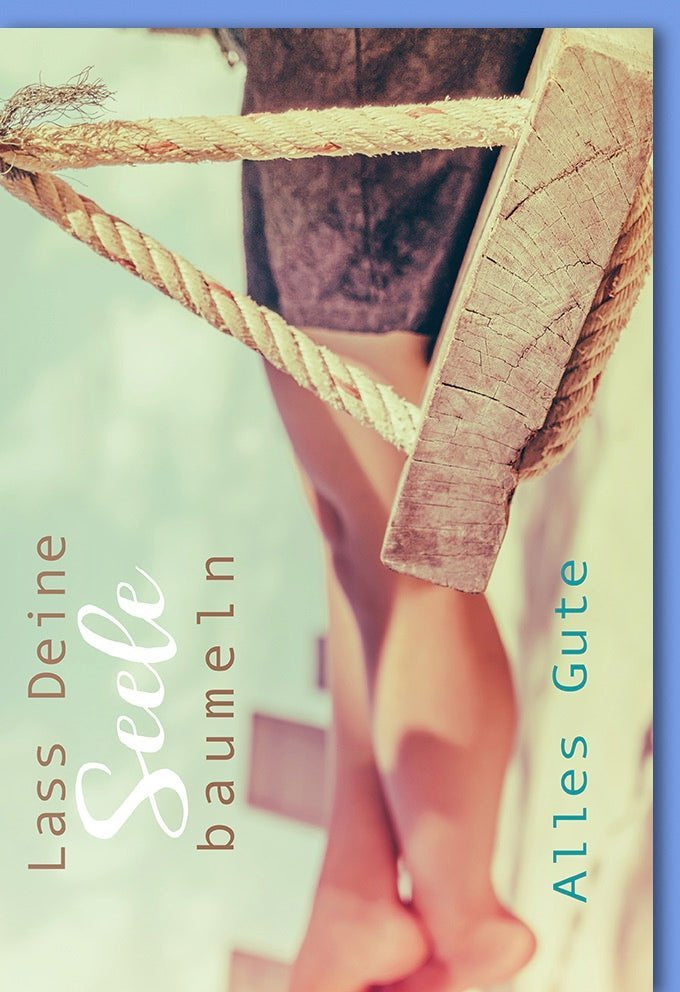 Genesungskarte: Schaukel & Entspannung – Mit Kuvert. Ruhe & Gelassenheit für eine erholsame Auszeit. Alles Gute