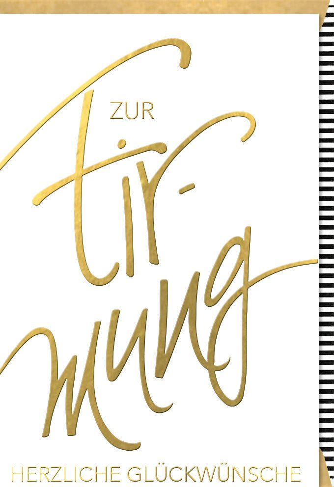 Firmungskarte Elegant mit Folienprägung – Herzliche Segenswünsche für Glaubensfest & Jugendweihe, inkl. Kuvert