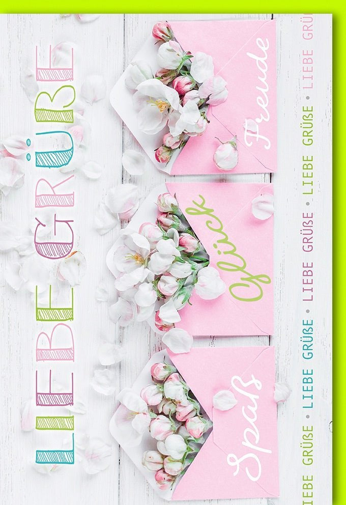 Grußkarte mit Kuvert: Liebe Grüße, Spaß & Glück – Emotionale Karte für unvergessliche Momente & strahlende Augen