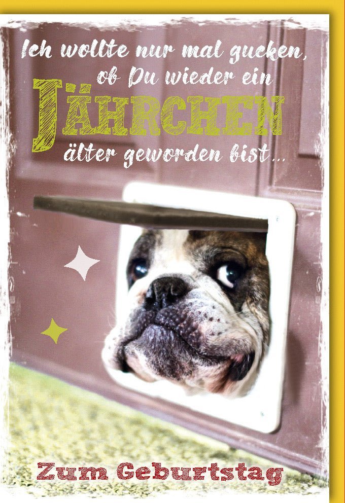 Geburtstagskarte Lustig – Humorvolle Karte mit Augenzwinkern & Spruch "Jährchen älter", inkl. Kuvert für unvergessliche Glücksmomente