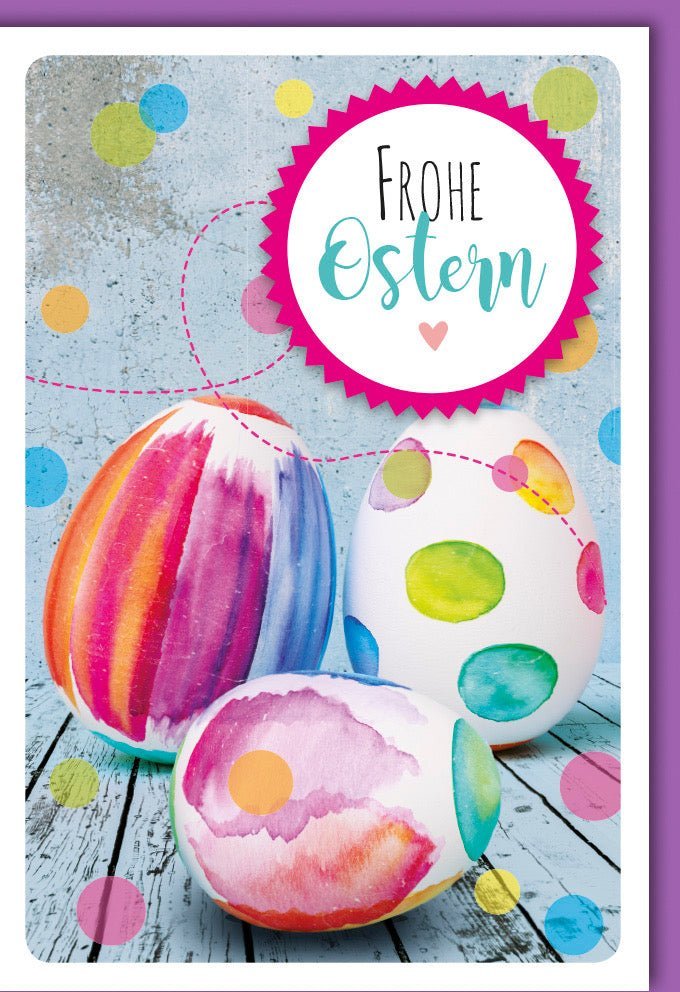 Osterkarte - Festliche Stimmung mit Frühlingserwachen Design & edler Blindprägung. Inklusive farblich passendem Kuvert.